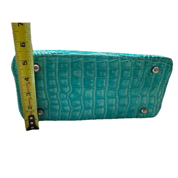 Patricia Nash Aqua Croc Embossed Leather Handbag NWT 10th Anniversary Edition - Picture 7 of 10
